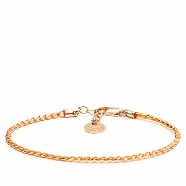 Bracelet chaîne superposée or rose