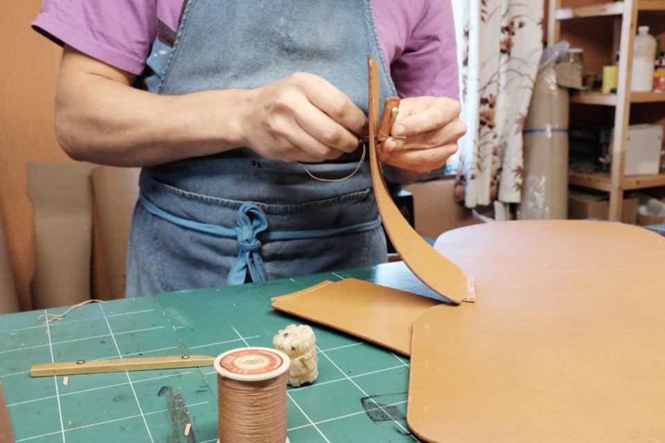 Un Sac à main en cuir fabriqué en France avec du cuir tanné de façon végétale